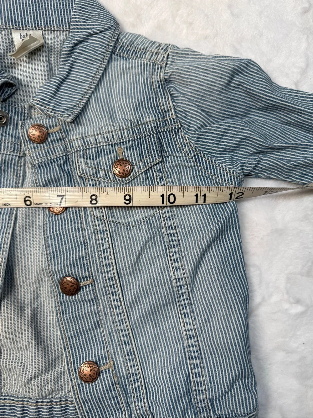 Striped Blue Denim Jacket for Kids by baby B’gosh